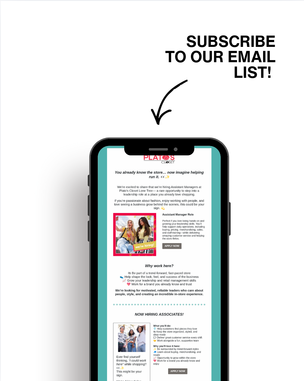 a phone with an email on the screen